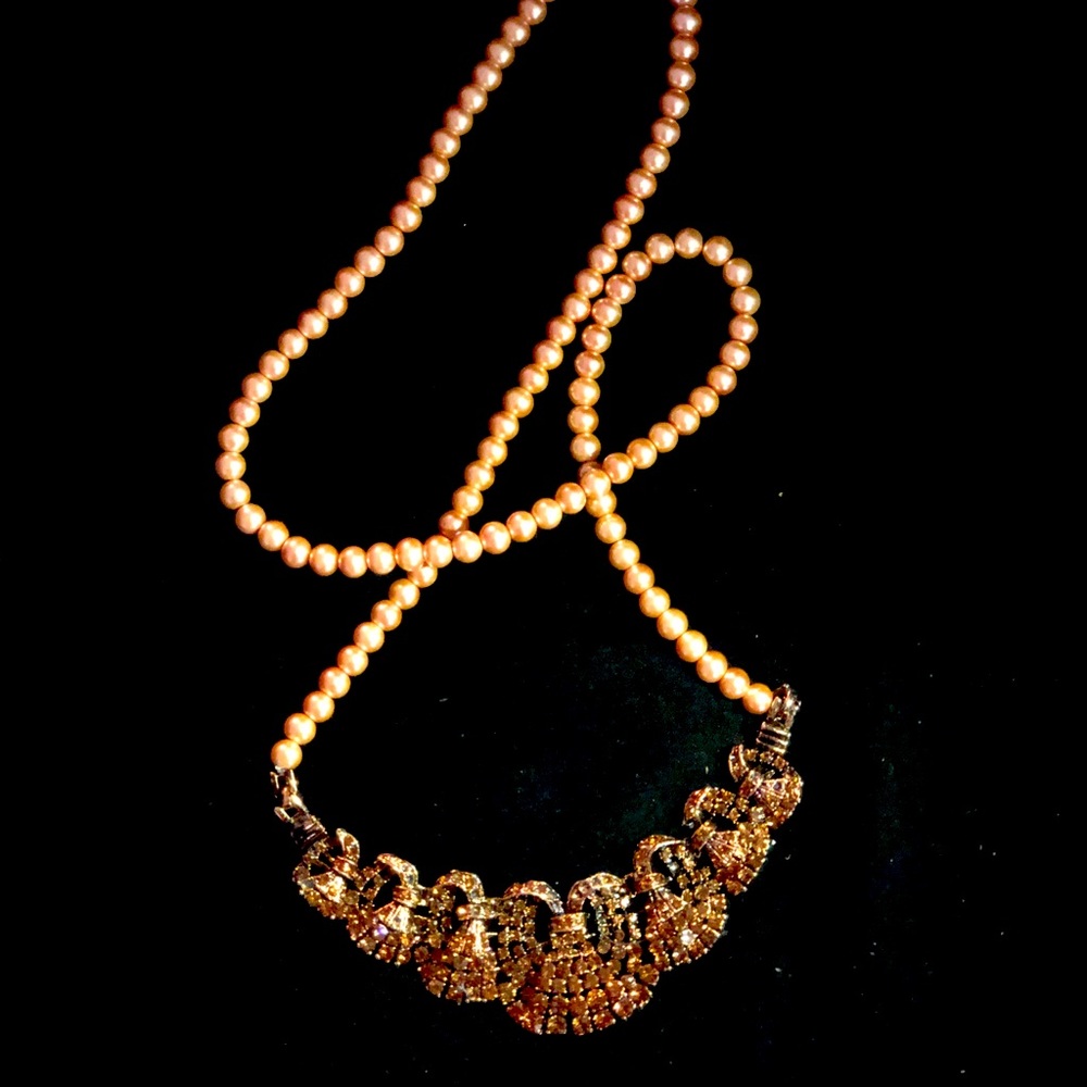 Gold statement necklace